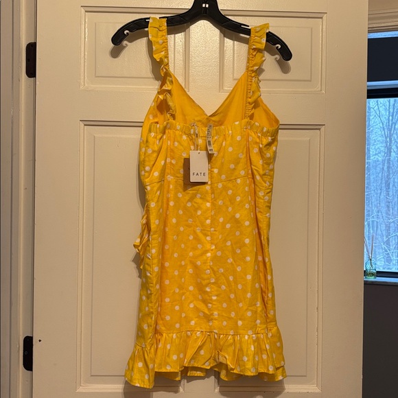 BNWT Fate yellow polka dot mini dress - Picture 6 of 6